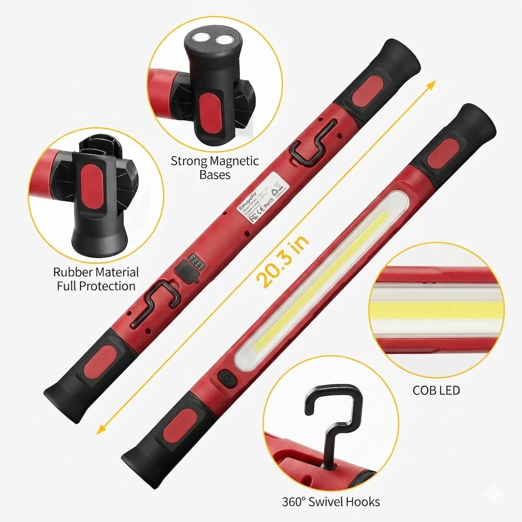 💡3000 Lumen LED Magnetic Work Light Strip