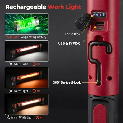 💡3000 Lumen LED Magnetic Work Light Strip