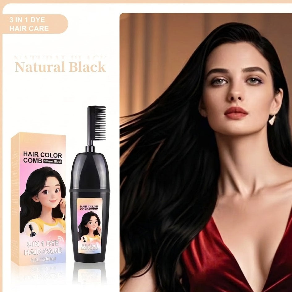 Herbal Hair Dye Comb  Easy Hair Coloring at Home Natural Plant-Based Formula Soft,Shiny Results
