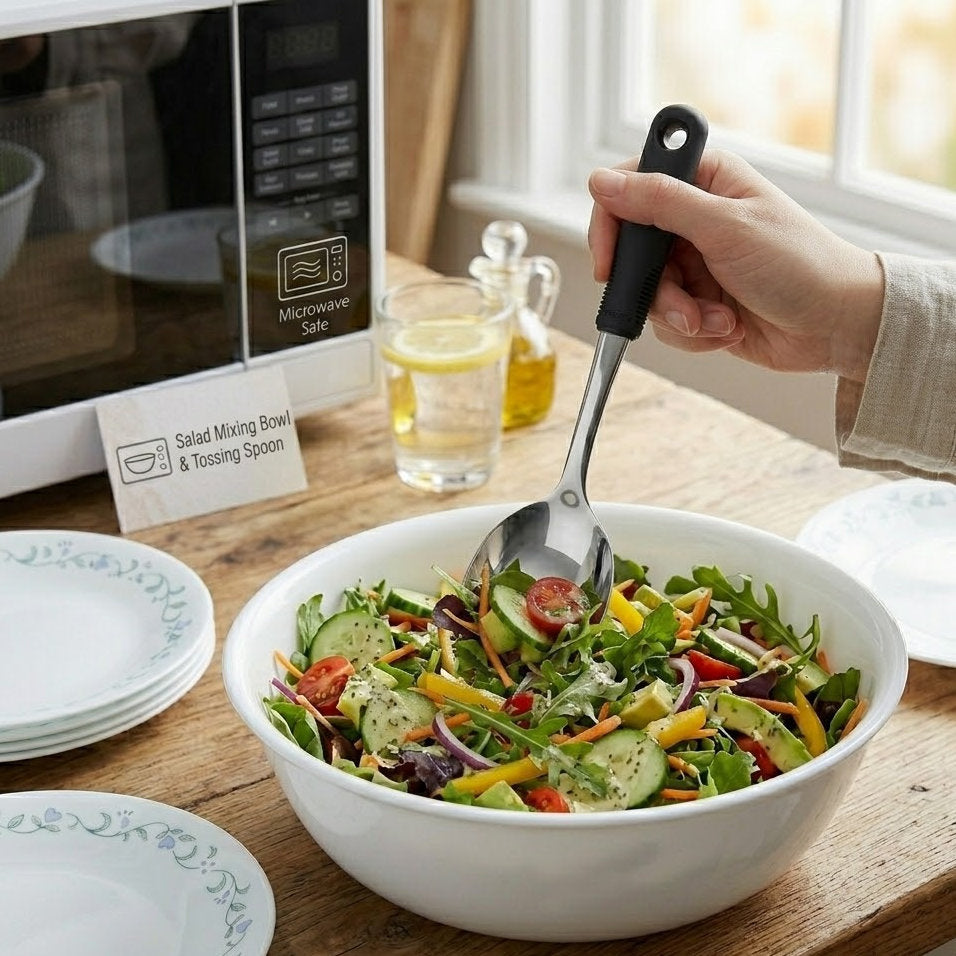 Avoleris Stainless Steel Dinner Spoon: Ergonomic Non-Slip Thickened Handle, 18/10 Food-Grade Tablespoon with Large Capacity