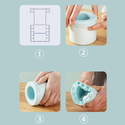 Silicone ice cube mold - DIY homemade ice maker for summer in the refrigerator