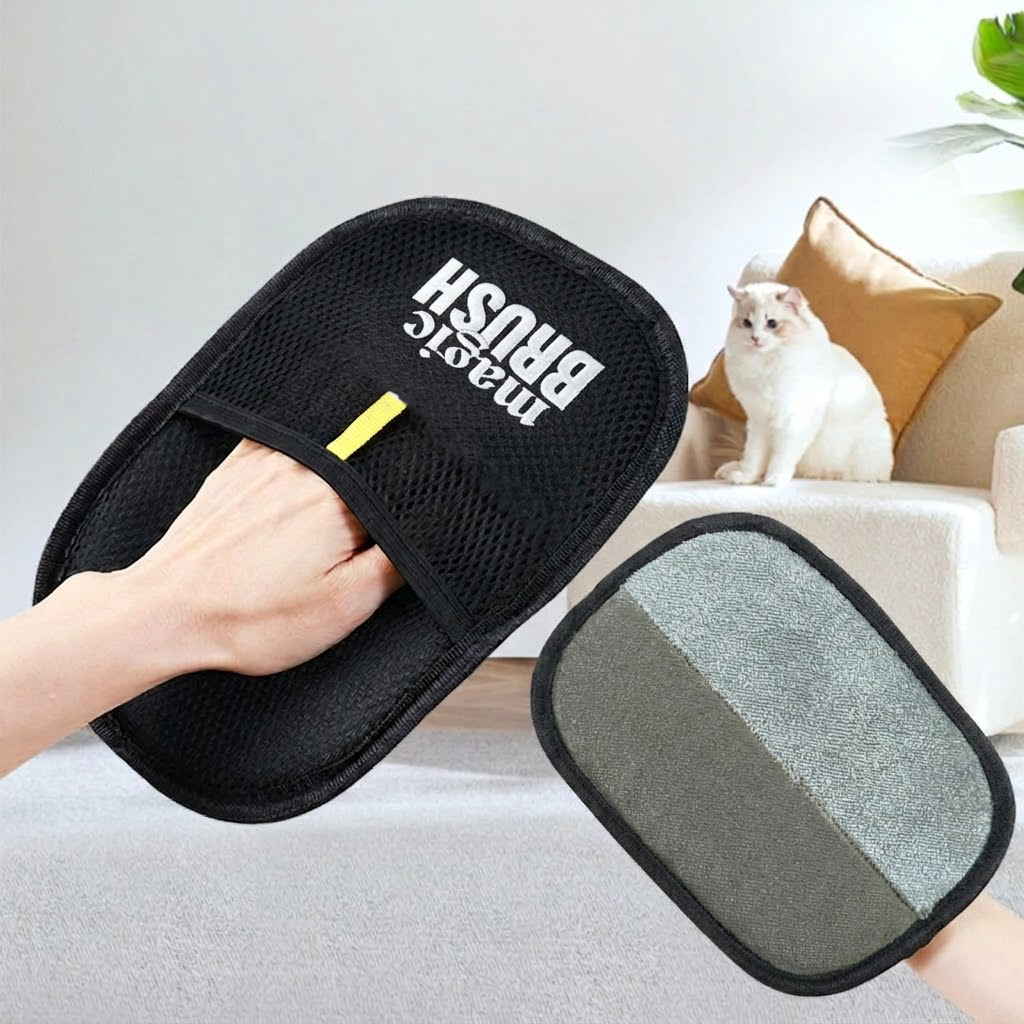 Reusable Pet Hair Remover Mitt – Professional Magic Brush for Furniture, Couch, and Clothing upsell