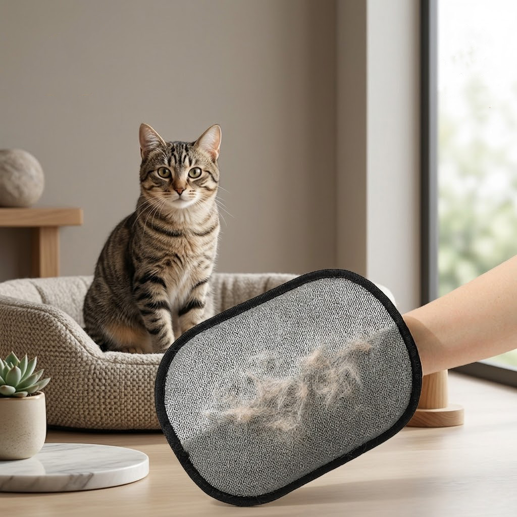 Reusable Pet Hair Remover Mitt – Professional Magic Brush for Furniture, Couch, and Clothing upsell