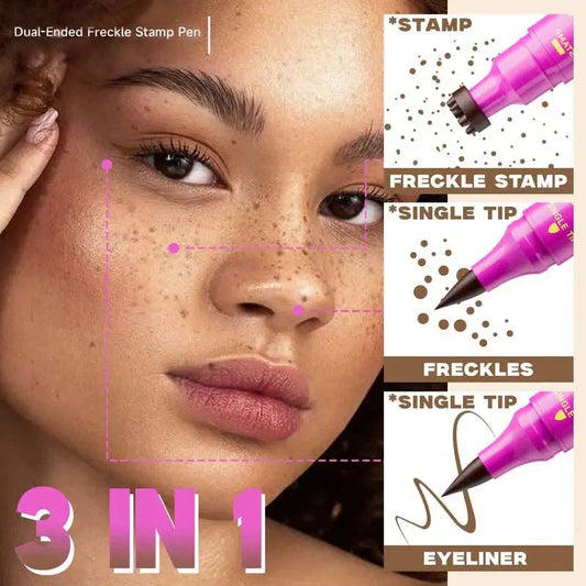Waterproof Freckles Pen: Faux Freckle Stamp and Fine Tip