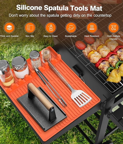 🌞🍖Silicone BBQ Side Shelf Mat — Keep Tools Clean & Close