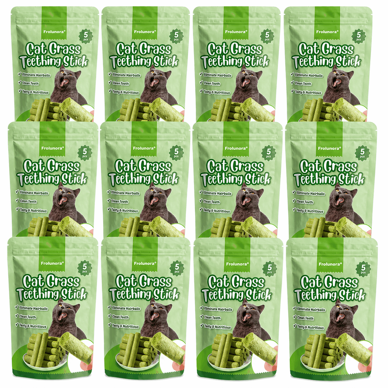 Frolunora® Cat Grass Teething Sticks 😺 upsell