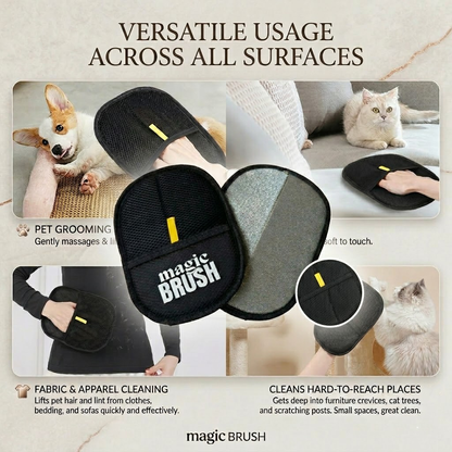 Reusable Pet Hair Remover Mitt – Professional Magic Brush for Furniture, Couch, and Clothing upsell