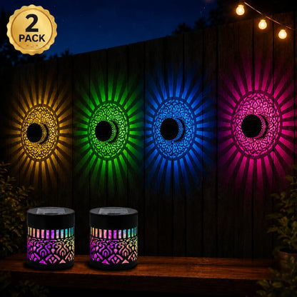 Seven-Color Changing Solar Mandala Projection Wall Light