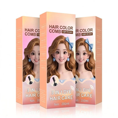 Herbal Hair Dye Comb  Easy Hair Coloring at Home Natural Plant-Based Formula Soft,Shiny Results