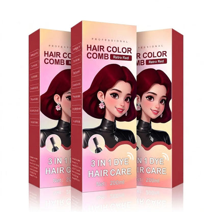 Herbal Hair Dye Comb  Easy Hair Coloring at Home Natural Plant-Based Formula Soft,Shiny Results