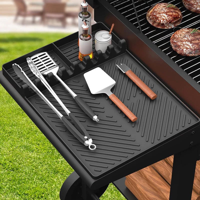 🌞🍖Silicone BBQ Side Shelf Mat — Keep Tools Clean & Close