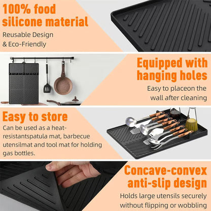 🌞🍖Silicone BBQ Side Shelf Mat — Keep Tools Clean & Close