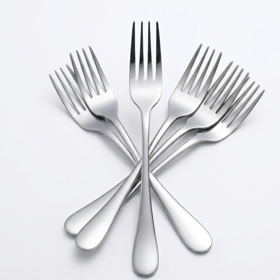 Avoleris Food-Grade Stainless Steel Dinner Forks: Mirror Polished Heavy-Duty Cutlery, Rust-Resistant Tableware