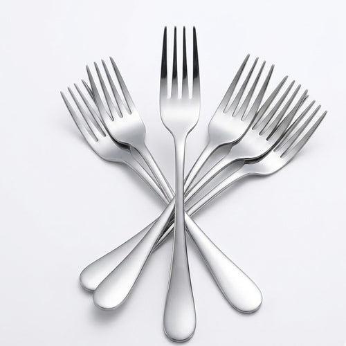 Avoleris Food-Grade Stainless Steel Dinner Forks: Mirror Polished Heavy-Duty Cutlery, Rust-Resistant Tableware