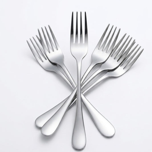 Avoleris Food-Grade Stainless Steel Dinner Forks: Mirror Polished Heavy-Duty Cutlery, Rust-Resistant Tableware