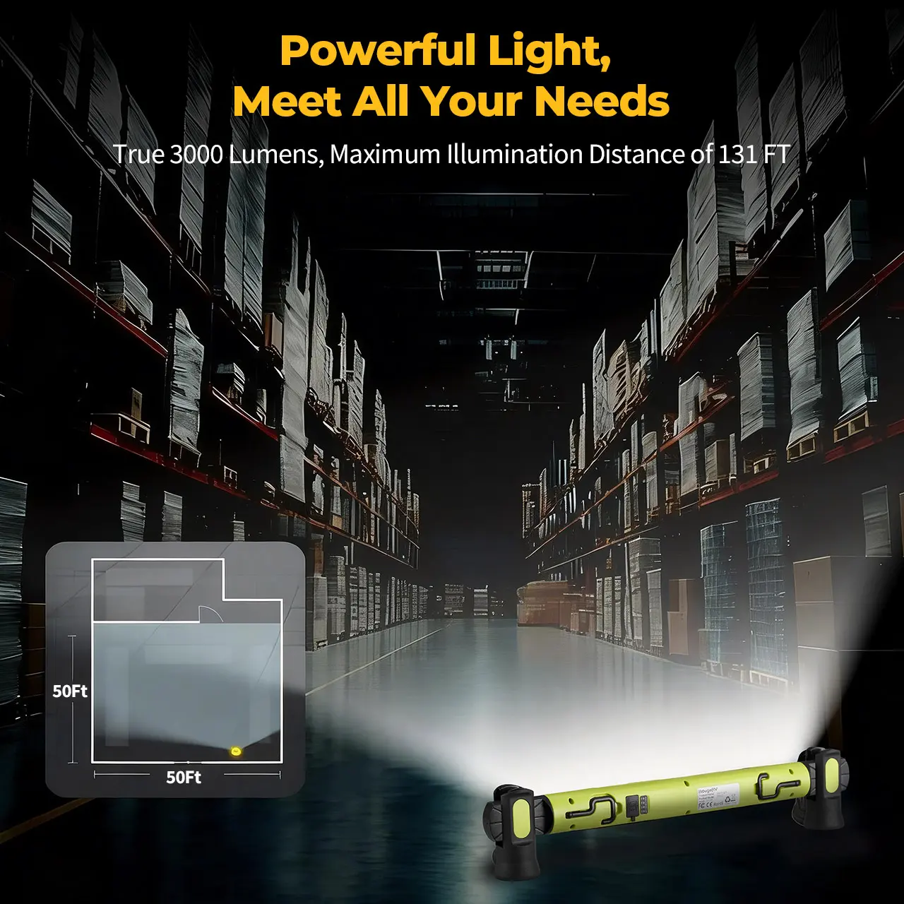 💡3000 Lumen LED Magnetic Work Light Strip