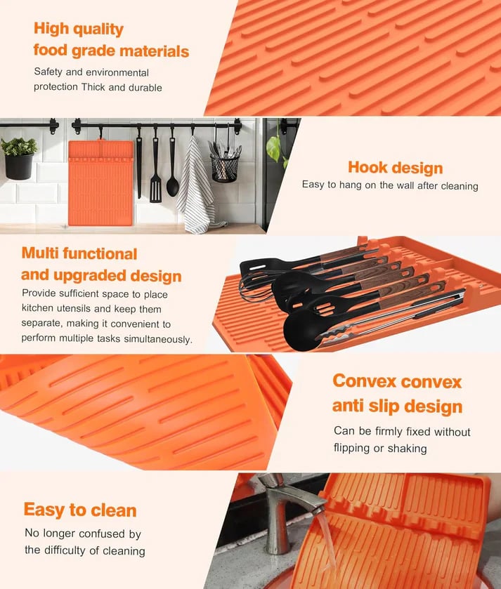 🌞🍖Silicone BBQ Side Shelf Mat — Keep Tools Clean & Close